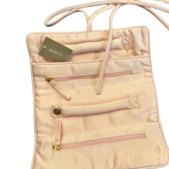 J. Crew Satin Jewelry Roll Light Pink - Picture 3 of 5